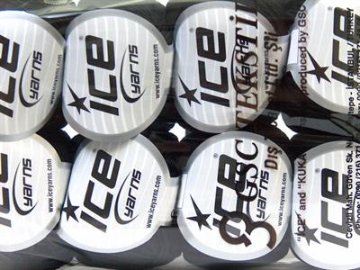 Lot of 8 Skeins Ice Yarns ALARA (50% Cotton) Hand Knitting Yarn Black