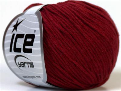 Lot of 8 Skeins Ice Yarns ALARA (50% Cotton) Hand Knitting Yarn Burgundy