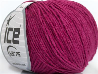 Lot of 8 Skeins Ice Yarns ALARA (50% Cotton) Hand Knitting Yarn Dark Fuchsia