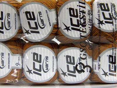 8x50gr. ALARA Pamuk, Akrilik Koyu Altın Yazlık İplikler, Pamuk