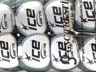 Lot of 8 Skeins Ice Yarns ALARA (50% Cotton) Hand Knitting Yarn Dark Grey