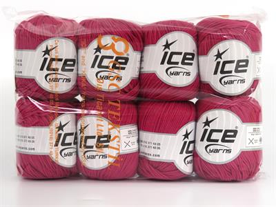 8x50gr. ALARA Pamuk, Akrilik Fuşya Yazlık İplikler, Pamuk