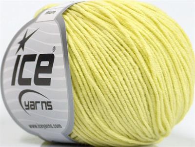 Lot of 8 Skeins Ice Yarns ALARA (50% Cotton) Hand Knitting Yarn Lemon Yellow