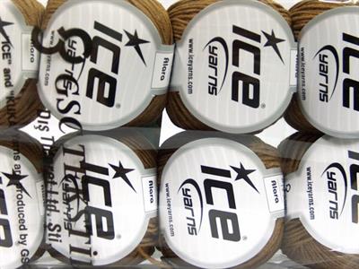 8x50gr. ALARA Pamuk, Akrilik Açık Kahve Yazlık İplikler, Pamuk