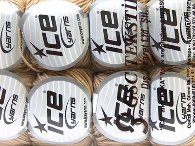 Lot of 8 Skeins Ice Yarns ALARA (50% Cotton) Hand Knitting Yarn Light Brown