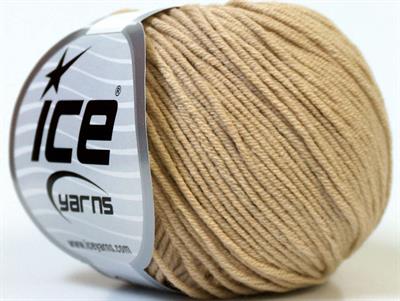 Lot of 8 Skeins Ice Yarns ALARA (50% Cotton) Hand Knitting Yarn Light Brown