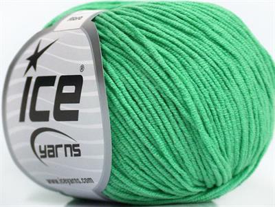 Lot of 8 Skeins Ice Yarns ALARA (50% Cotton) Hand Knitting Yarn Light Green