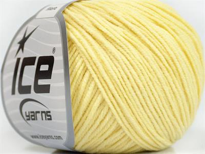 Lot of 8 Skeins Ice Yarns ALARA (50% Cotton) Hand Knitting Yarn Light Yellow