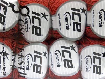 Lot of 8 Skeins Ice Yarns ALARA (50% Cotton) Hand Knitting Yarn Marsala Red