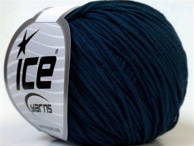 Lot of 8 Skeins Ice Yarns ALARA (50% Cotton) Hand Knitting Yarn Navy