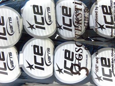 Lot of 8 Skeins Ice Yarns ALARA (50% Cotton) Hand Knitting Yarn Navy