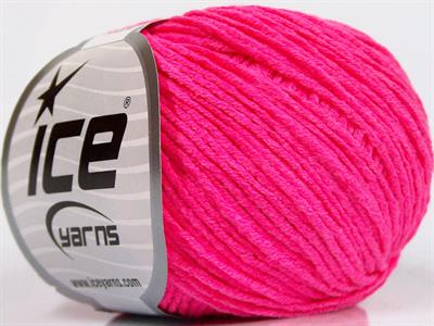 Lot of 8 Skeins Ice Yarns ALARA (50% Cotton) Hand Knitting Yarn Neon Pink