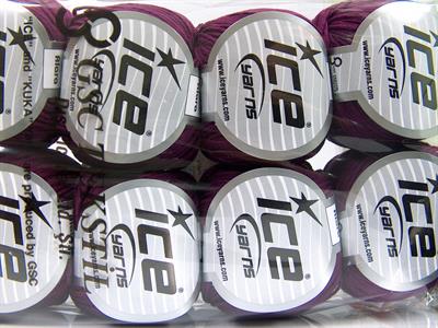 8x50gr. ALARA Pamuk, Akrilik Mor Yazlık İplikler, Pamuk