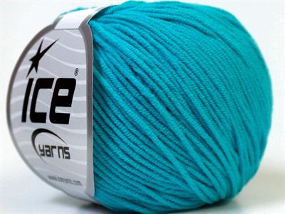Lot of 8 Skeins Ice Yarns ALARA (50% Cotton) Hand Knitting Yarn Turquoise