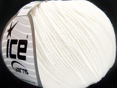 8x50gr. ALARA Pamuk, Akrilik Beyaz Yazlık İplikler, Pamuk