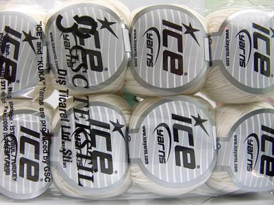 8x50gr. ALARA Pamuk, Akrilik Beyaz Yazlık İplikler, Pamuk