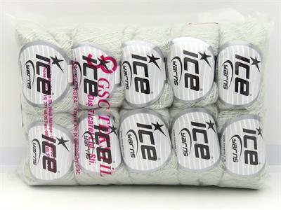 Lot of 10 Skeins Ice Yarns ALICE (10% Wool) Hand Knitting Yarn Light Grey