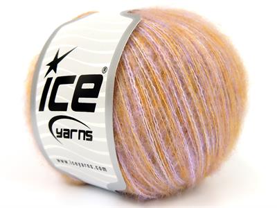 Lot of 8 Skeins Ice Yarns ALICE SUPERFINE (10% Wool) Yarn Orange Light Lilac