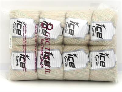 Lot of 8 Skeins Ice Yarns ALICE SUPERFINE (10% Wool) Yarn Powder Pink Water Green