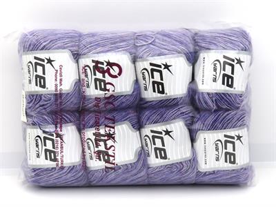 Lot of 8 Skeins Ice Yarns ALICE SUPERFINE (10% Wool) Yarn Purple Shades