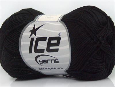 6x50gr. ALMINA COTTON Merserize Pamuk Siyah Yazlık İplikler, Pamuk, %100 Pamuk