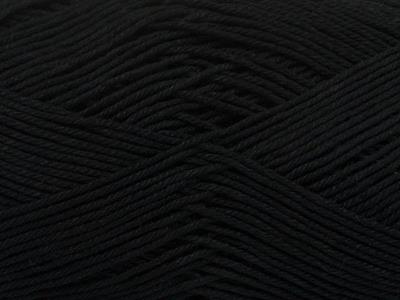 6x50gr. ALMINA COTTON Merserize Pamuk Siyah Yazlık İplikler, Pamuk, %100 Pamuk