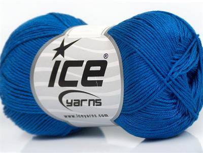 6x50gr. ALMINA COTTON Merserize Pamuk Mavi Yazlık İplikler, Pamuk, %100 Pamuk