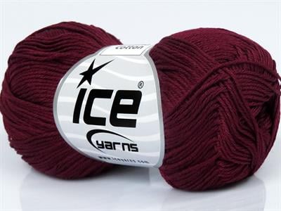 6x50gr. ALMINA COTTON Merserize Pamuk Bordo Yazlık İplikler, Pamuk, %100 Pamuk