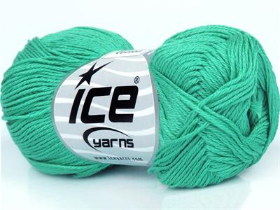 6x50gr. ALMINA COTTON Merserize Pamuk Yeşil Yazlık İplikler, Pamuk, %100 Pamuk