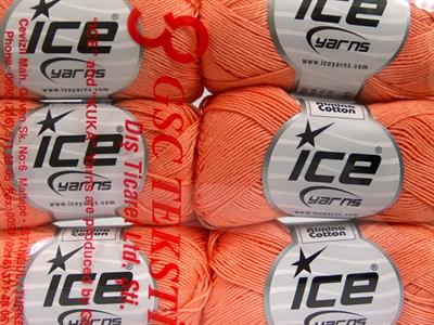 6x50gr. ALMINA COTTON Merserize Pamuk Somon Yazlık İplikler, Pamuk, %100 Pamuk