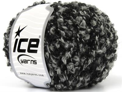 8x50gr. ALPACA BOUCLE Viskon, Alpaka, Yün, Akrilik Siyah, Gri Lüks, Alpaka, Kışlık, Yün, Viskon, Buklet, Kalın, Akrilik