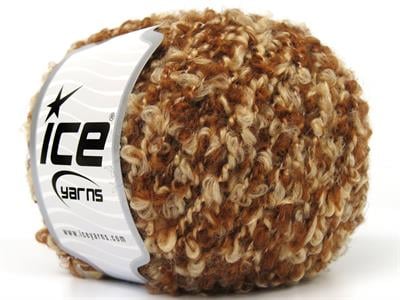 8x50gr. ALPACA BOUCLE Viskon, Alpaka, Yün, Akrilik Krem, Karamel Lüks, Alpaka, Kışlık, Yün, Viskon, Buklet, Kalın, Akrilik