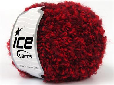 8x50gr. ALPACA BOUCLE Viskon, Alpaka, Yün, Akrilik Kırmızı Tonları Lüks, Alpaka, Kışlık, Yün, Viskon, Buklet, Kalın, Akrilik