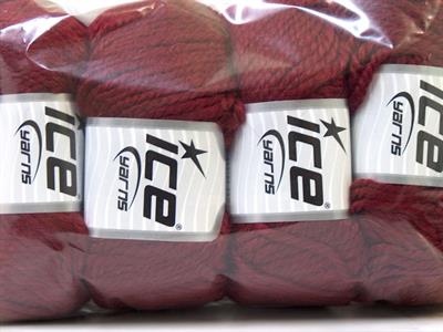 4x100gr. ALPACA BULKY Alpaka, Yün, Akrilik Bordo Lüks, Alpaka, Kışlık, Kalın