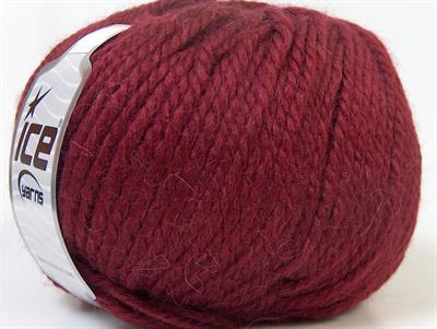 4x100gr. ALPACA BULKY Alpaka, Yün, Akrilik Bordo Lüks, Alpaka, Kışlık, Kalın