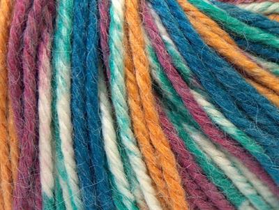 4x100gr. ALPACA BULKY MAGIC Alpaka, Yün, Akrilik Beyaz, Mor, Altın, lacivert Lüks, Alpaka, Kışlık, Batik Desenli, Kalın