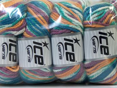4x100gr. ALPACA BULKY MAGIC Alpaka, Yün, Akrilik Beyaz, Mor, Altın, lacivert Lüks, Alpaka, Kışlık, Batik Desenli, Kalın