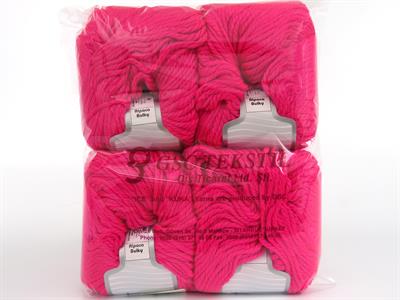 4x100gr. ALPACA BULKY Alpaka, Yün, Akrilik Neon Pembe Lüks, Alpaka, Kışlık, Kalın
