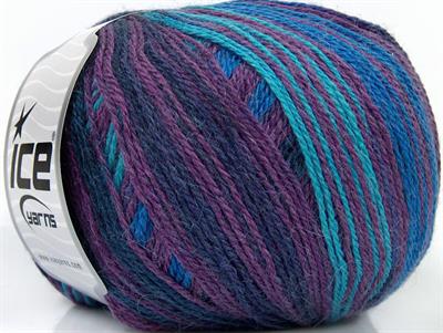 Lot of 4 x 100gr Skeins Ice Yarns ALPACA FINE MAGIC (25% Alpaca 35% Wool) Yarn Purple Maroon Blue Turquoise