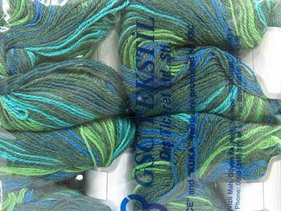 Lot of 4 x 100gr Skeins Ice Yarns ALPACA FINE MAGIC (25% Alpaca 35% Wool) Yarn Green Shades Turquoise Blue