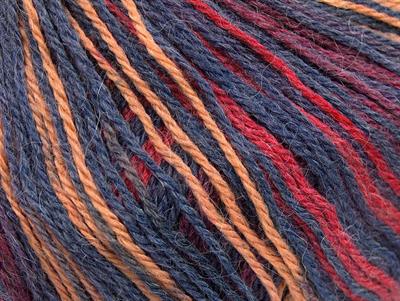 Lot of 4 x 100gr Skeins Ice Yarns ALPACA FINE MAGIC (25% Alpaca 35% Wool) Yarn Jeans Blue Burgundy Cream
