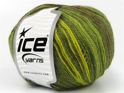 Lot of 4 x 100gr Skeins Ice Yarns ALPACA FINE MAGIC (25% Alpaca 35% Wool) Yarn Green Shades