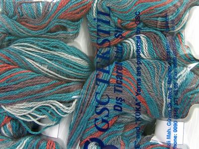 Lot of 4 x 100gr Skeins Ice Yarns ALPACA FINE MAGIC (25% Alpaca 35% Wool) Yarn Teal Grey Copper