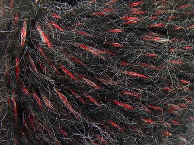 4x100gr. ALPACA SHINE Alpaka, Akrilik Siyah, Kırmızı Lüks, Alpaka, Kışlık, Worsted