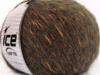 4x100gr. ALPACA SHINE Alpaka, Akrilik Altın, Koyu Kahverengi, Zeytin Yeşili Lüks, Alpaka, Kışlık, Worsted