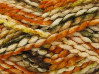 Lot of 2 x 150gr Skeins Ice Yarns ALPINE WOOL COLOR (30% Wool) Yarn Gold Shades Green Brown Beige