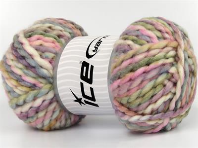 Lot of 2 x 150gr Skeins Ice Yarns ALPINE WOOL COLOR (30% Wool) Yarn Pink Blue White Green Lilac