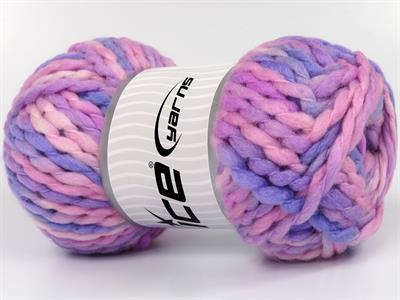 Lot of 2 x 150gr Skeins Ice Yarns ALPINE WOOL COLOR (30% Wool) Yarn Pink Shades Lilac