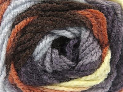 4x100gr. AMBIANCE Premium Akrilik Kahverengi, Mavi, Somon, Gri Tonları Kışlık, Bebe, Batik Desenli, 100% Akrilik