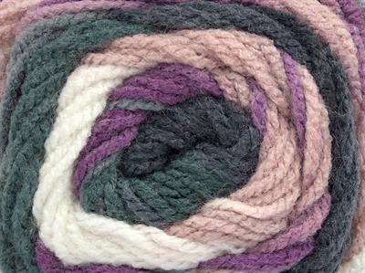 4x100gr. AMBIANCE Premium Akrilik Leylak, Açık Pembe, Gri Tonları Kışlık, Bebe, Batik Desenli, 100% Akrilik